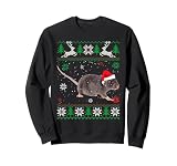 Ugly Sweater Christmas Rat Lover Santa Hat Animals Sweatshirt