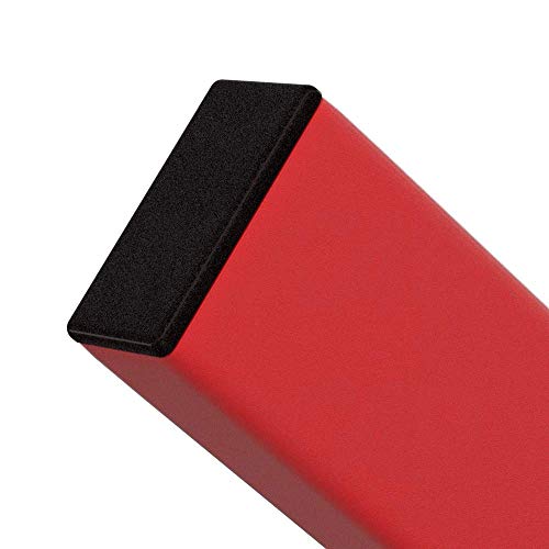 Plugs For Rectangular Tubes - Rectangular Tubing Plug - For 25 X 40Mm Tubes - Tube Wall: 1.5-2Mm - Flat - Black Ldpe Mocap Rc4025Mbbk1 (Qty20) #TOP4