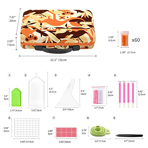 image for ARTDOT 60 Slots Storage Container for Diamond Art Kits for Adults,Port