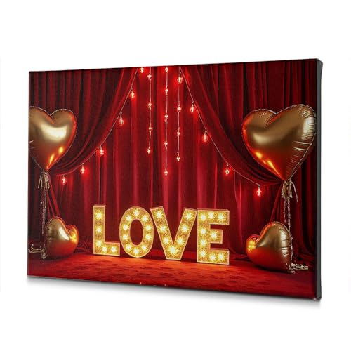 Toile lettres d'amour dans les lumières cadeau original déco de Pâques