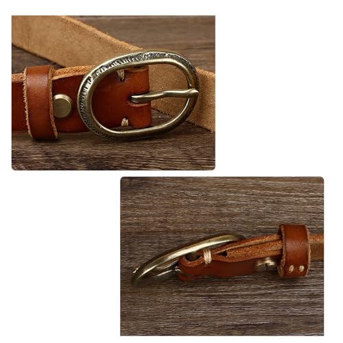 Ceinture fine femme en cuir véritable et boucle ovale pour ajuster un jean avec style - 6