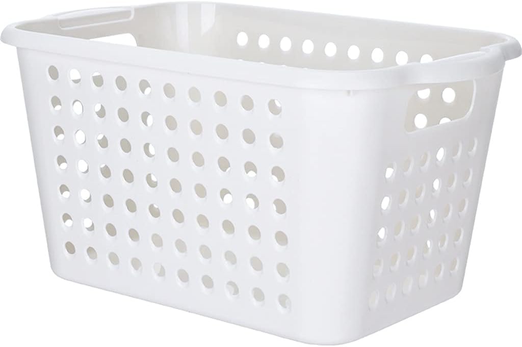 Picnic Basket Storage Basket Desktop Snack Storage Basket Kitchen Storage Basket Bathroom Storage Box Basket (Size : 34.5x22.5x17.5cm)