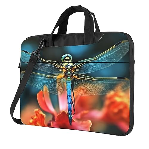 Sac portable libellule fleur grand fourre-tout ordinateur portable mixte