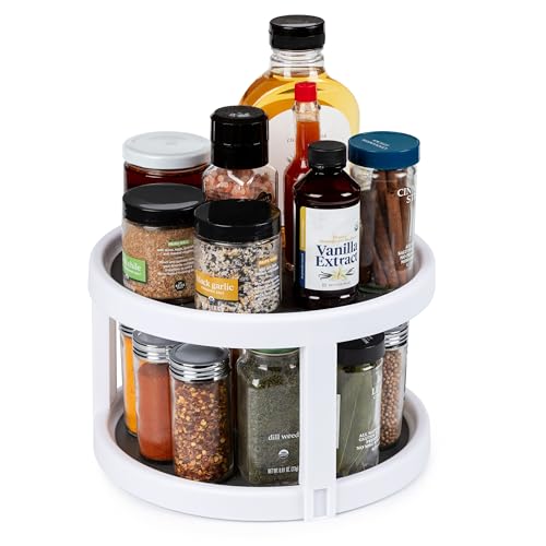 Kitchen Spaces Two-Tier Lazy Susan Organizer, White