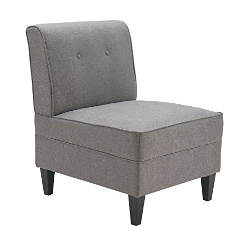 Serta Copenhagen Modern Accent Chair, Button Tufted Backrest, Sinuous Spring Seat Cushion...