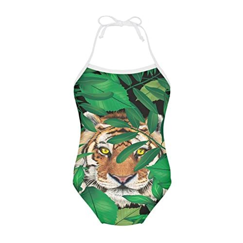 Modysero Cute Girls One Piece Swimsuit Lace Up Soft Breathable Summer Beach Bathing Suit