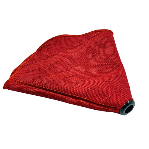 Yehicy Universal Manual Red Canvas Shift Lever Knob Boot Dust Cover Jdm Style Gear Shift Knob Collar Hyper Fabric #TOP1