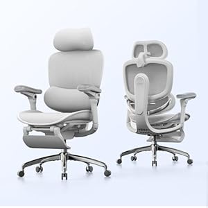 SIHOO Doro C300 V2 Sedia da Ufficio Ergonomica con Poggiapiedi, Sedia da Scrivania in Rete con Braccioli 8D, Supporto Lombare, Poggiatesta 3D, Reclinabile, Sedia da Computer per l'Ufficio Do