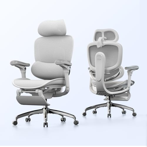 SIHOO Doro C300 V2 Ergonomic Office Chair with Footrest, Mesh Desk Chair with 8D Armrests, Lumbar Support, 3D Headrest, Recline, Computer Chair for Home Office