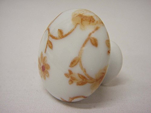 LOTE 2 POMOS TIRADOR ASA ASIDERO CAJON PUERTA MUEBLE GRANDE PORCELANA TRAMA MARRON Cover