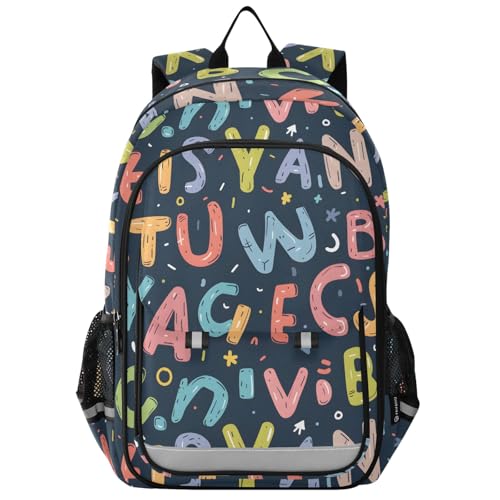Sac à dos d'école imprimé anglais pour filles et garçons
