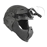 Taktischer Vollschutzhelm Mit Halbgesichtsmaske...