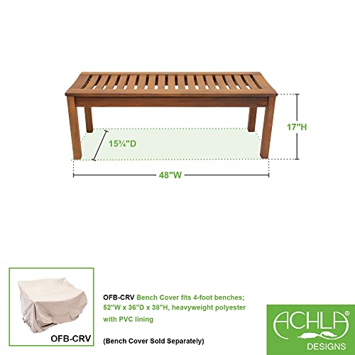 Achla Designs 125-0003 Backless, 4 Ft Natural Finish Bench, 48-In L #TOP1