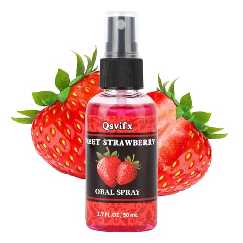 Qsvifx Deep Throat Spray Strawberry Flavored for Oral Women Men 1.7 Fl.oz, Relaxes Gag Reflex