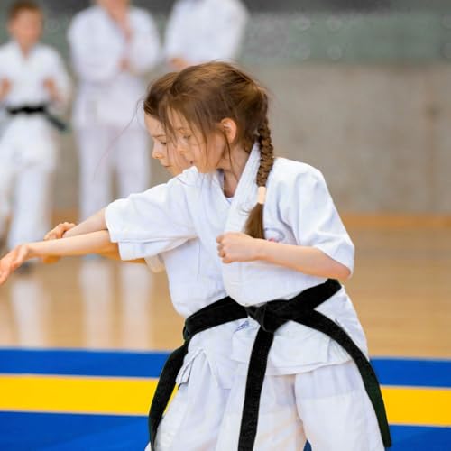 XPEX 200 cm Judo gürtel Judo Karate Gürtel Belt Kampfkunst Karate Judo Baumwolle Taekwondo Belts Professioneller Karate Aikido Belt für Kinder Erwachsene Kampfsportgürtel (Schwarz)