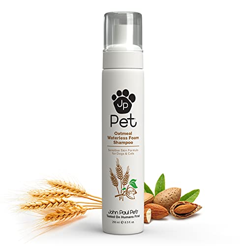 Oatmeal Waterless Foam - Grooming for Dogs and Cats, Soothe Sensitive Skin Formula with Aloe for Itchy Dryness for Pets, pH Balanced, Cruelty Free, Paraben Free, Made in USA