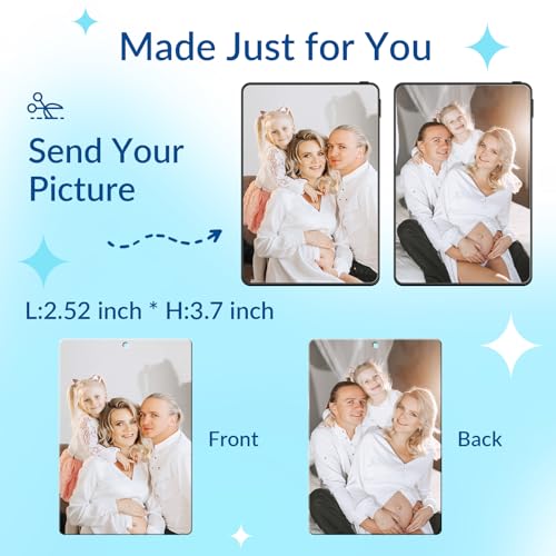 Image of Custom Air Fresheners with Picture for Car | Personalized Photo Gifts; Double-Sided Print; Hanging Ornament; Scent Choice Available; Rectangle Shape