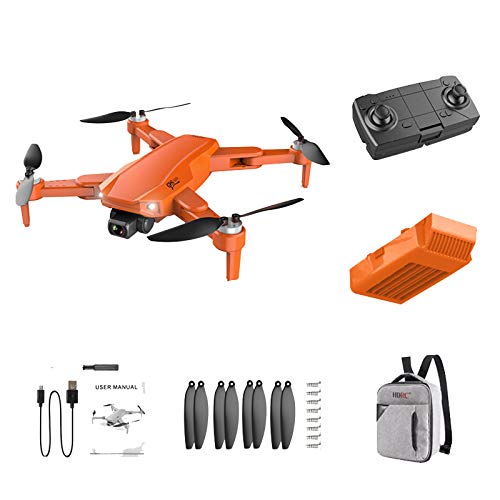 Gaoqi Drone Professional Camera-S608 GPS Drone 6K Dual HD Camera Professional Aerial WiFi FPV Brushless Motor RC Foldable Quadcopter Remote Distance 3KM (Orange)