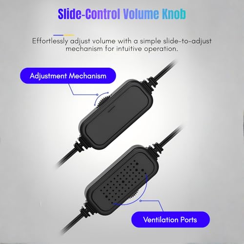 Ouitble Głośnik komputerowy USB 2.0 i 3,5 mm Jack -PC - głośnik głośnikowy przycisk regulacji głośności, przewodowy dźwięk HiFi, do komputerów stacjonarnych, laptopów, smartfonów (nieświecący)