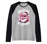 Skiridi Rizzmas Cool Santa Lovers Funny Vibe Christmas Fun Raglan Baseball Tee