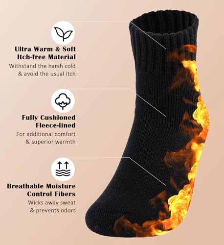 Image of KANAV Women's Warm Winter Thermal Socks - Thick, Soft, Cute & Comfy Slouch Socks