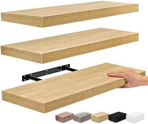 Sorbus Floating Shelves for Wall - 24" Bathroom Shelves, Wall Dec...
