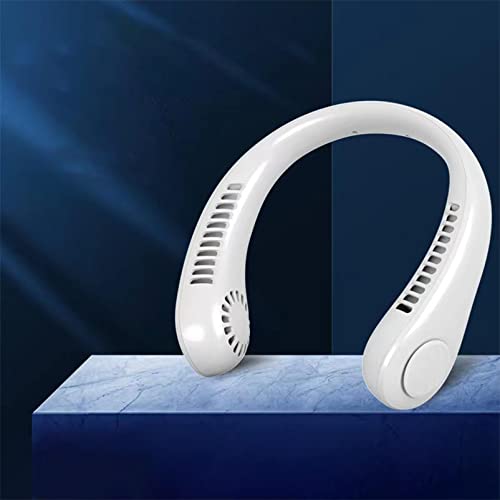 Zzkhgo Bladeless Neck-Fan, 2023 New Portable Neck-Fan Usb Rechargeable, Bladeless Neck-Fan With 360 Airflow, Portable Hands-Free, 3 Speeds Hanging Neck-Fan For Outdoor Sports Travel (White) #TOP1