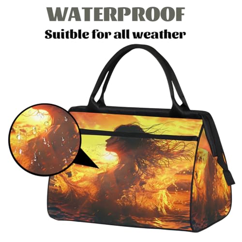 Travel Duffel Bag for Women, Beach Summer Girl Weekender Overnight Bag Carry on Beach Swim Bags Dance Bag Airlines Approved Personal Item Travel Bag for Yoga, Sports, Hospital3