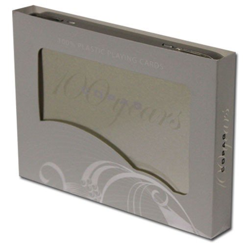 Copag Centennial 100% plastique pour Parties de Poker cartes de Poker, Std indice &à dos-Rouge/Bleu-Lot de 2 (manche)