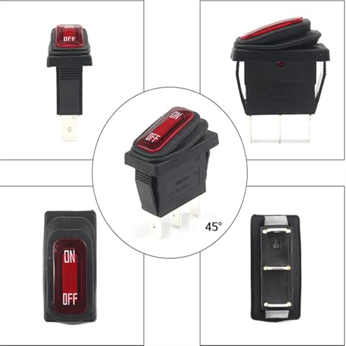 Interruptor kcd3 de botón para paneles de furgonetas camper y salpicaderos de barcos 12v 5