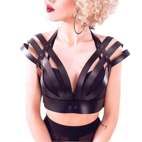 Punk Body Chain Leather Belt For Women Goth BDSM Lingerie Bondage Corset Harness Belt Rave Fashion Accessories