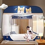 Mosquitera Cama,Portátil Mosquito Cortina para Camping Viaje Hogar al Aire Libre (W150*L195*H170cm)