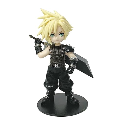 REOZIGN Tifa Lockhart, Zack, Cloud Strife, Aerith Gainsborough, Version Q Stehend, Anime, 11 cm, Modell aus PVC, Dekoration, Geschenke (d)