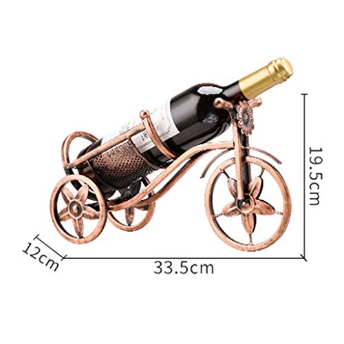 Soporte para botella de vino hierro negro 33.5x12x19.5 cm miniatura 2