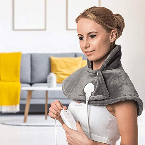 Electric Heat Pad for Neck & Shoulders by Cosi Home®, Luxury Heated Shoulder & Neck Warmer with 3 Heat Settings Made from Super Soft Fleece Material- Heating Pad
