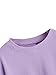 SweatyRocks Women's Casual Long Sleeve Raw Hem Pullover Crop Tops Sweatshirts Lilac Purple XL