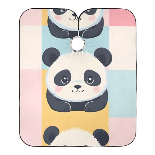Hezely Funny Panda Hair Dye Cape, Barber Cape for Adults,Waterproof Salon Cape,Waterproof Hairdressing Styling Hair Cutting, 65