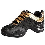 Women's Jazz Shoes Mesh Split Sole Dance Sneakers Ladies Lace Up Ballroom Fitness Dancing Shoe