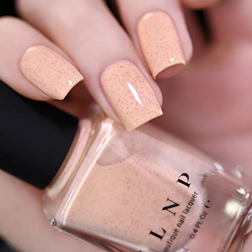 Image of ILNP Cottontail - Soft Apricot Speckled Nail Polish, 7-Free, Non-Toxic, Vegan, Cruelty Free, 12ml