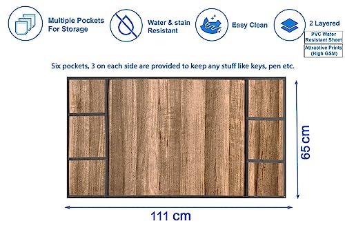 Image of Stylista Refridgerator top cover suitable for Samsung RT37C4512S8 /HL, 322 Liter Fridge, Dimension (WxD) 65x111 CM, Wooden Pattern Brown