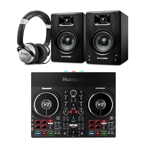 Pack DJ Party Mix Live Numark et Enceintes M-Audio BX3 avec Casque Audio