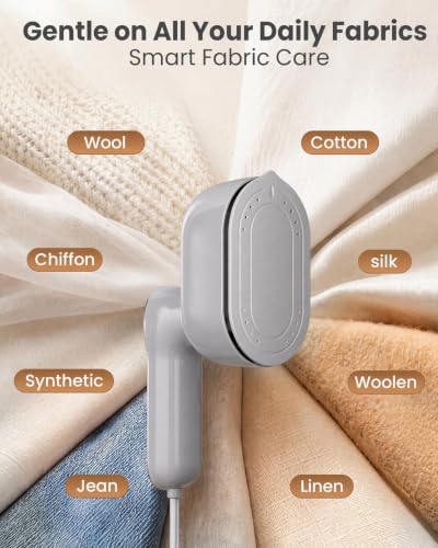 Image of Steamer for Clothes, Handheld Portable Iron Steamer, 2-in-1 Dry & Steam, 180 Rotatable Handle, 20s Fast Heat-Up, 970W Travel Steamer for Home & Travel, 120V Only