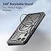 Ysnzaq Magnetic Case for Motorola Edge 50 Ultra (Not 50), [Support Wireless Charging] Military Grade Heavy Duty Shockproof Cover with Kickstand for Motorola Edge 50 Ultra HJJ Black