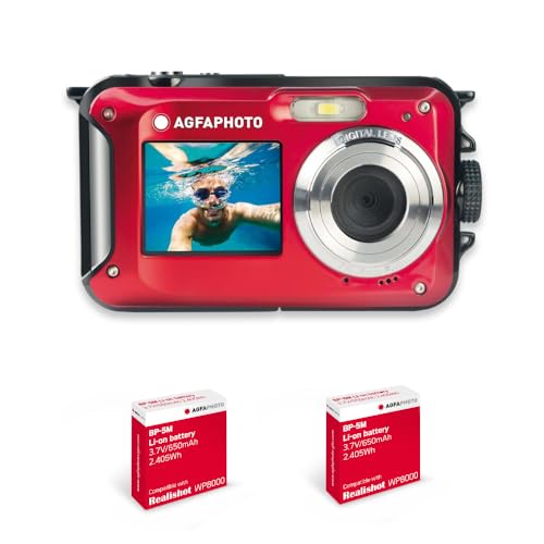 AgfaPhoto Realishot WP8000 - Appareil Photo Numérique Compact étanche - 2 Batteries + Dragonne...