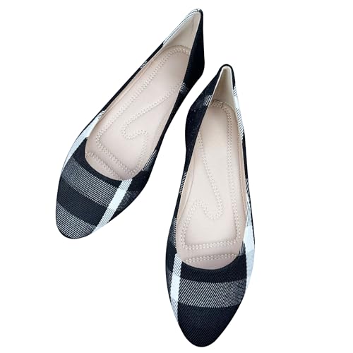 Image of Dear Time Women's Flats Pointed Toe Comfortable Dressy Multicolored Slip On Loafer Flats for Work