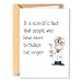 PTRUKD Funny Birthday Card for Men - Humorous Science Fact Joke for Dad, Husband, or Brother - 5x7 Inch Happy Birthday Card with Envelope - Witty Gag Gift for Him