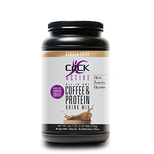 CLICK Active High Protein & Coffee Whey Isolate Casein Blend, Vanilla Latte, 26.7 Ounce, 21 Servings CLICK Active High Protein & Coffee Whey Isolate Casein Blend, Vanilla Latte, 26.7 Ounce, 21 Servings