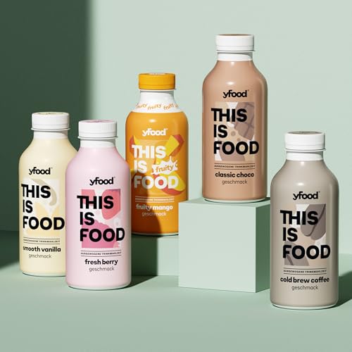 Bild: yfood Trinkmahlzeit Probierpaket Classic, 5 x 500ml, inkl. 1,25 ? Pfand (5 x 500 ml, Probierpaket classic) - Vollwertig & ready-to-drink f�r 21,24 EUR (-27%) statt 97,57 EUR bei amazon.de