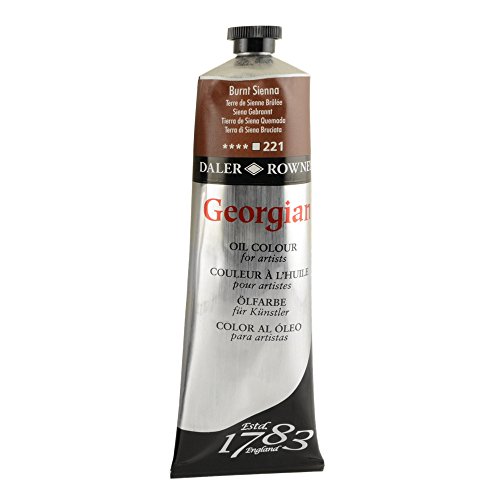 Image of Daler-Rowney Georgian Oil Paint, Aluminium Tube, 7.61oz - 225 ml, Burnt Sienna