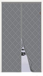 MAGZO Magnetic Thermal Insulated Door Curtain 90 X 200 cm, Sturdy Thickened Door Screen Keep Warmth Save Energy, Grey